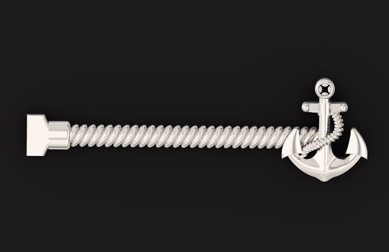 Tie clip bars anchor 730 3D print model_12