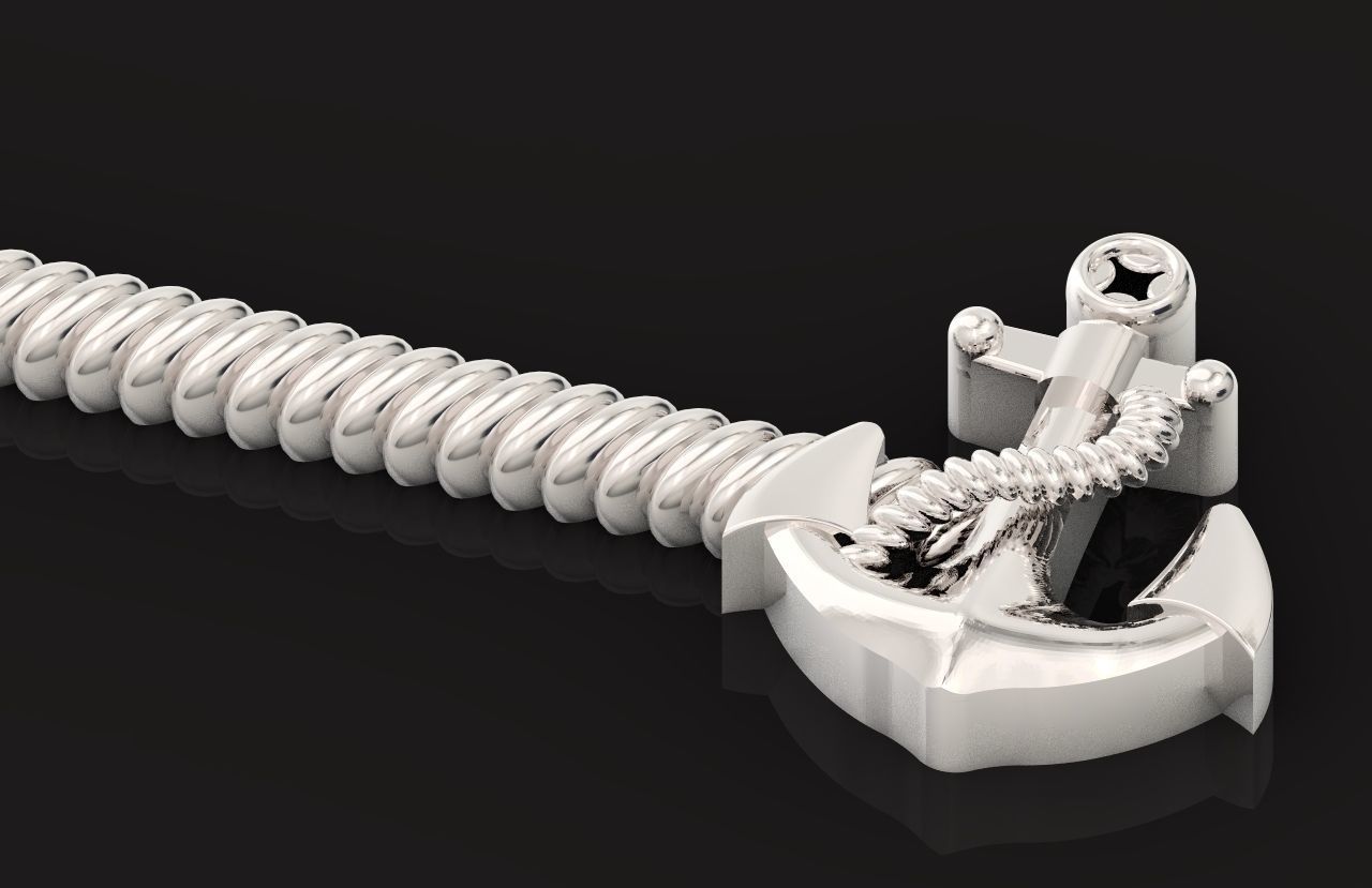 Tie clip bars anchor 730 3D print model_18