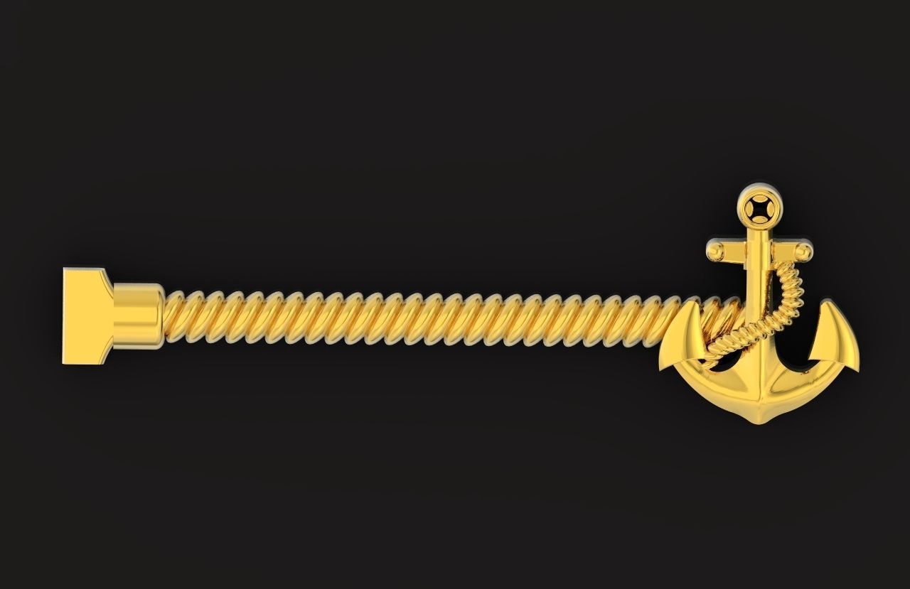 Tie clip bars anchor 730 3D print model_32