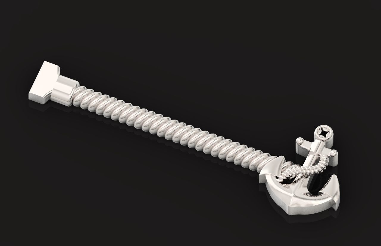 Tie clip bars anchor 730 3D print model_14