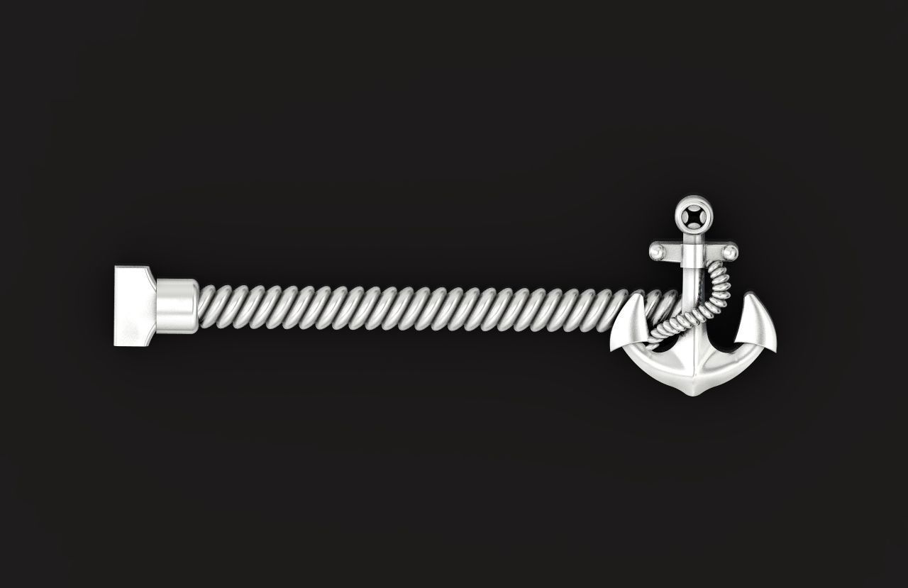 Tie clip bars anchor 730 3D print model_30
