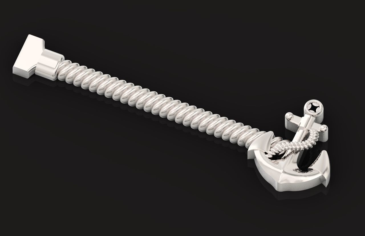 Tie clip bars anchor 730 3D print model_16