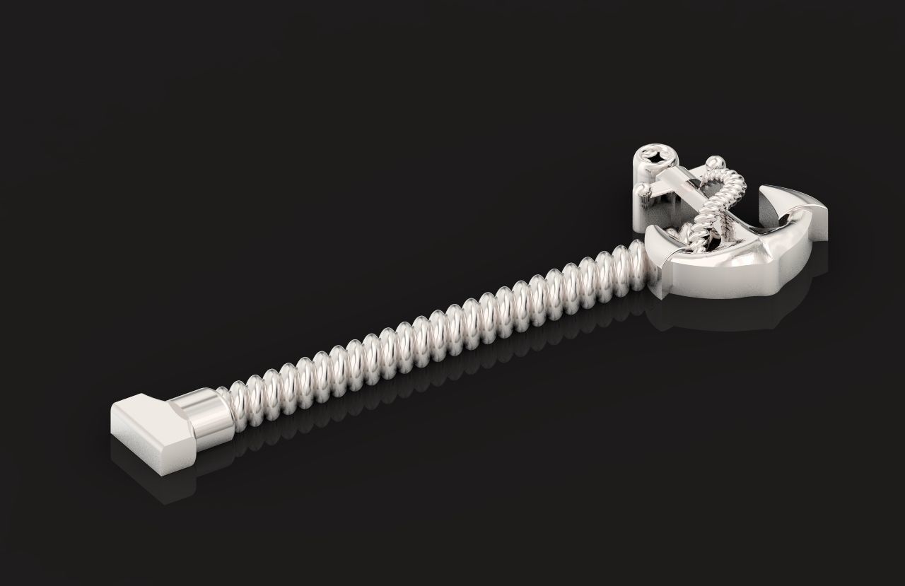 Tie clip bars anchor 730 3D print model_13