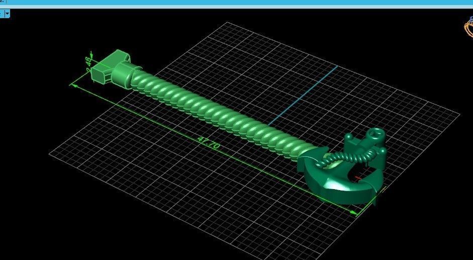 Tie clip bars anchor 730 3D print model_28