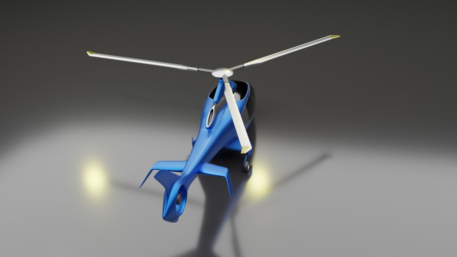 Hill Helicopter HX50 Low-poly 3D model_1
