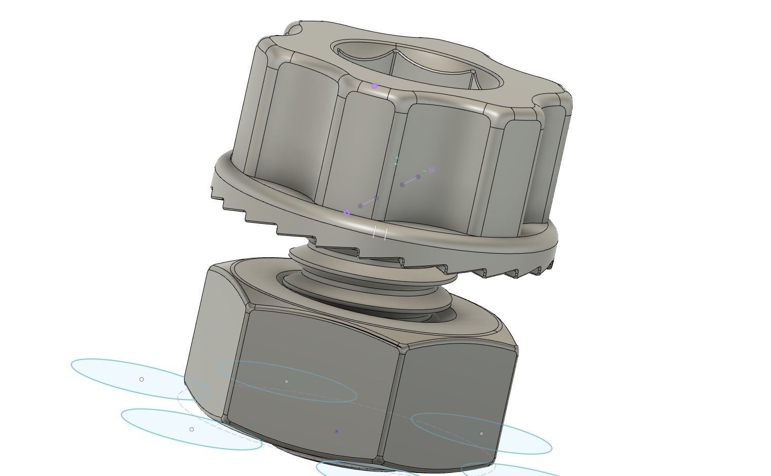 M6 flange face socket head cap screw  printable fusion  model 3D print model_14