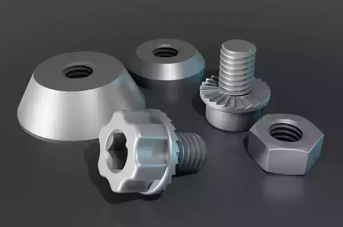  M6 flange face socket head cap screw  printable fusion  model 3D print model