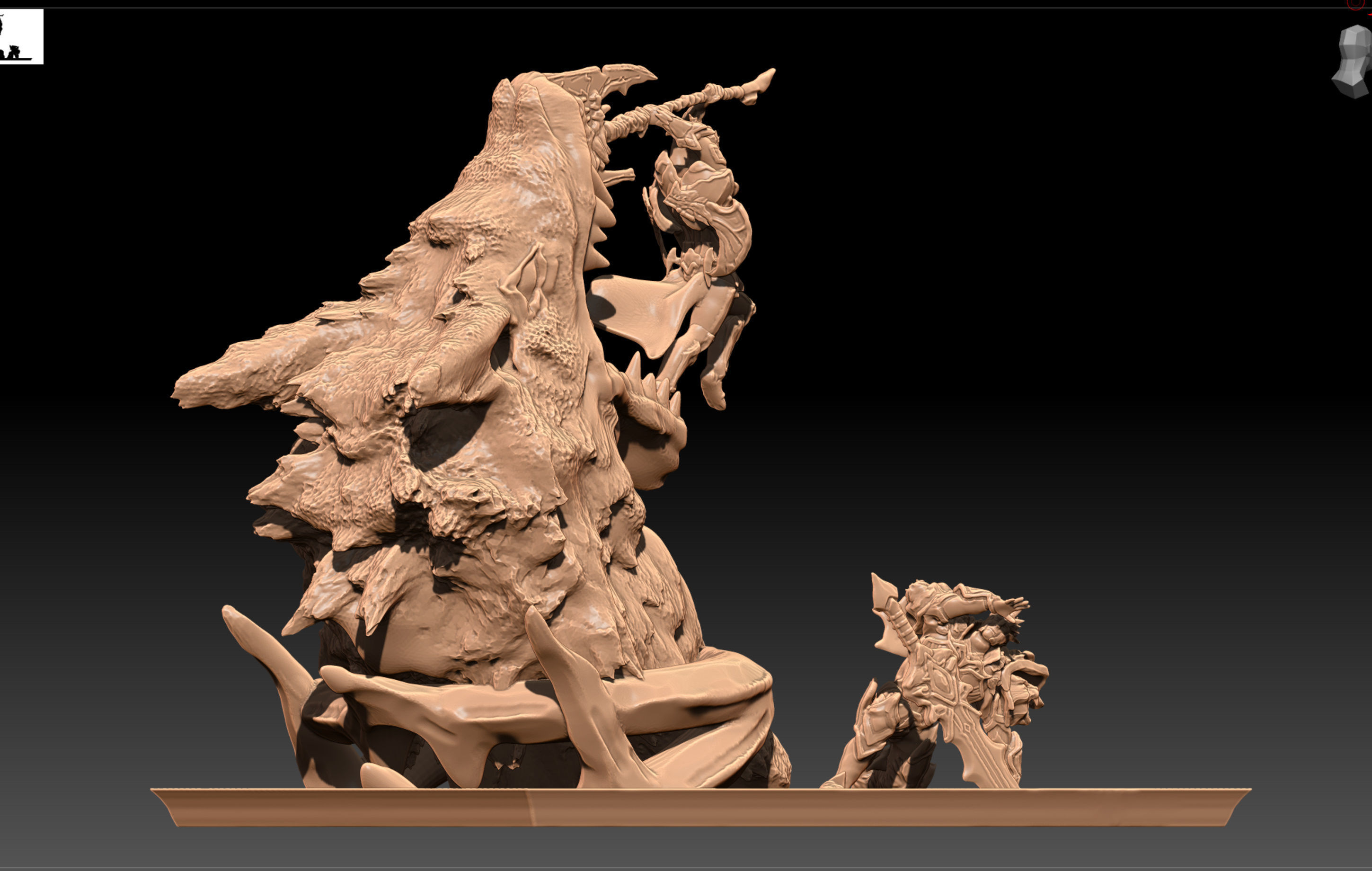 League of Legends LoL God King Garen vs God King Darius 3D print model_8