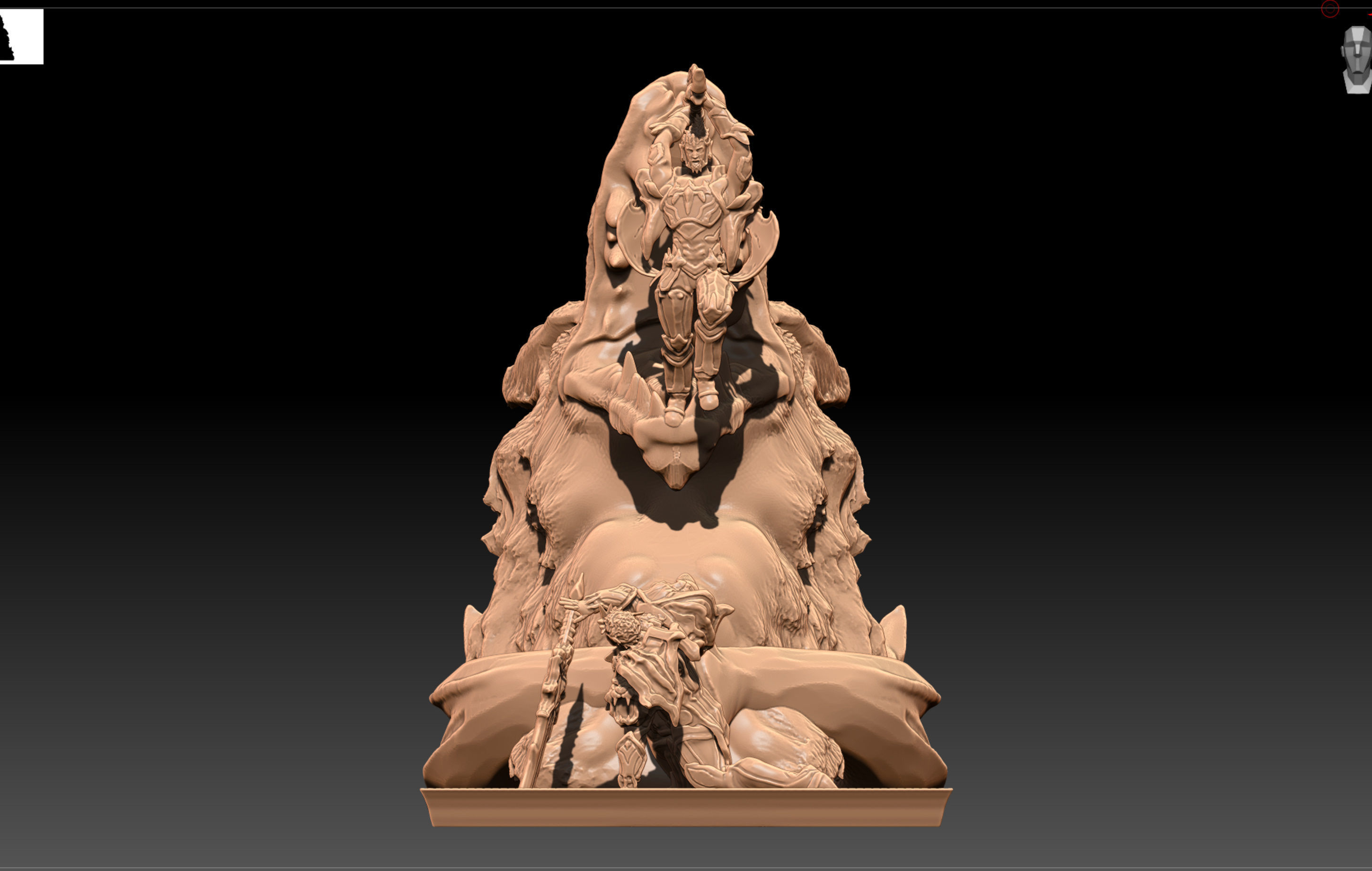 League of Legends LoL God King Garen vs God King Darius 3D print model_3