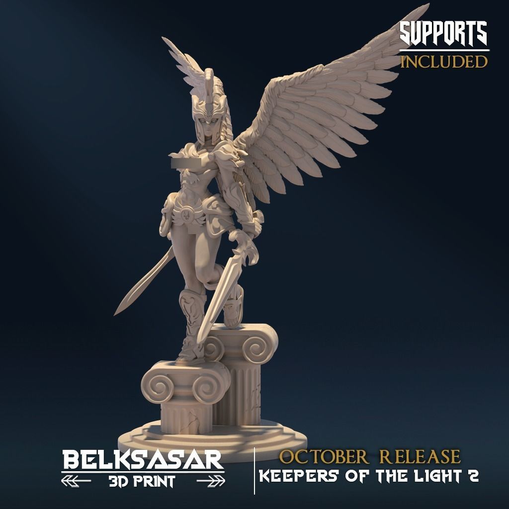 Keeper of Justice Nude Set x4 3D print model_7