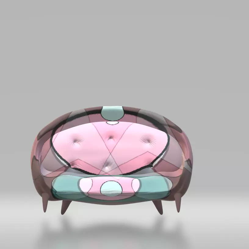  60s style BUBBLE SOFA  3D model_0