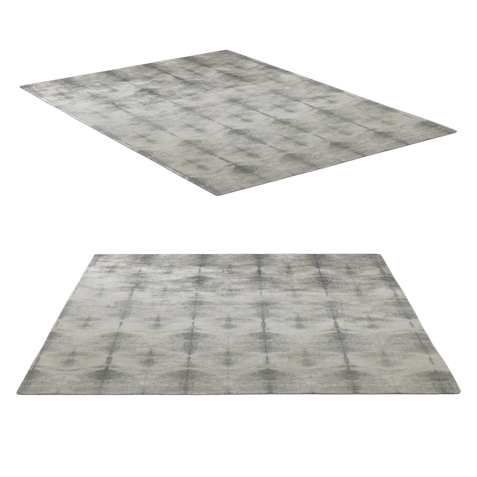 ADELA HAND-KNOTTED WOOL SILK RUG 3D model_7