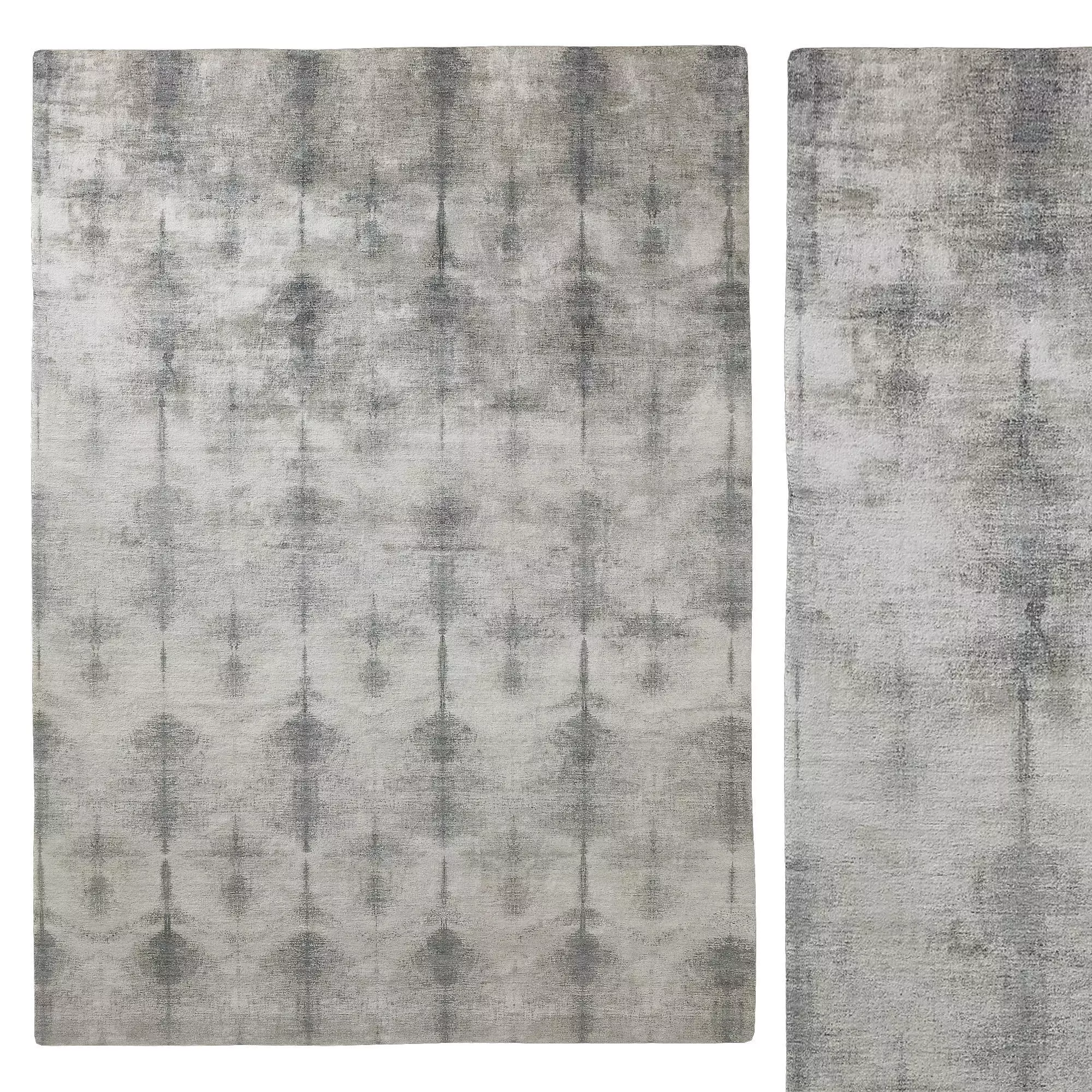 ADELA HAND-KNOTTED WOOL SILK RUG 3D model_0