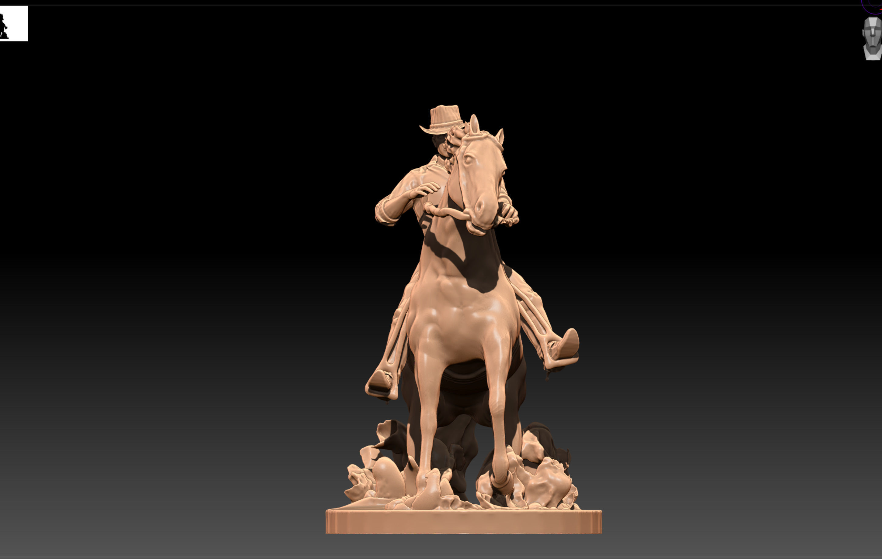Wild West cowboy 3D print model_1