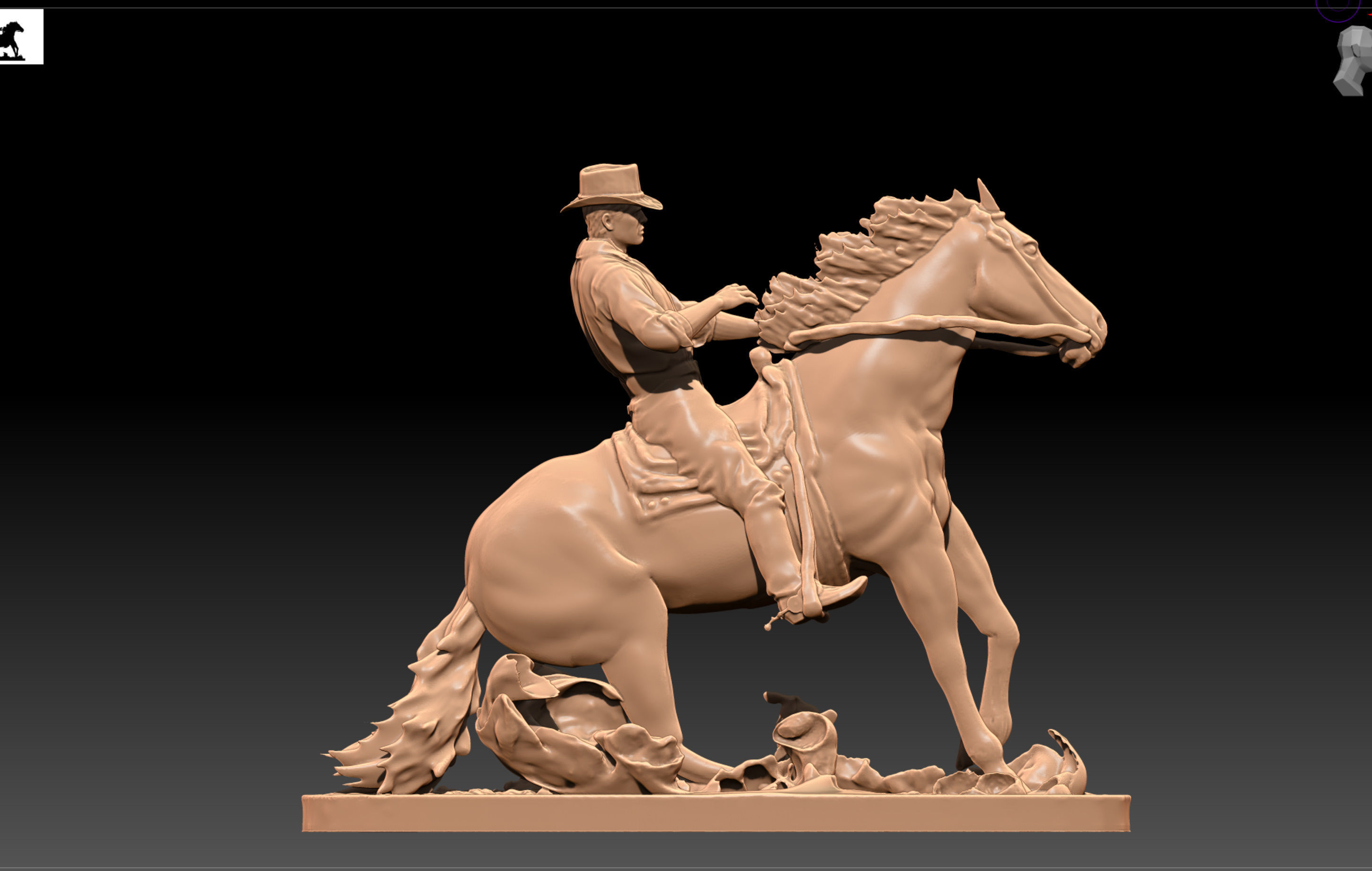 Wild West cowboy 3D print model_7