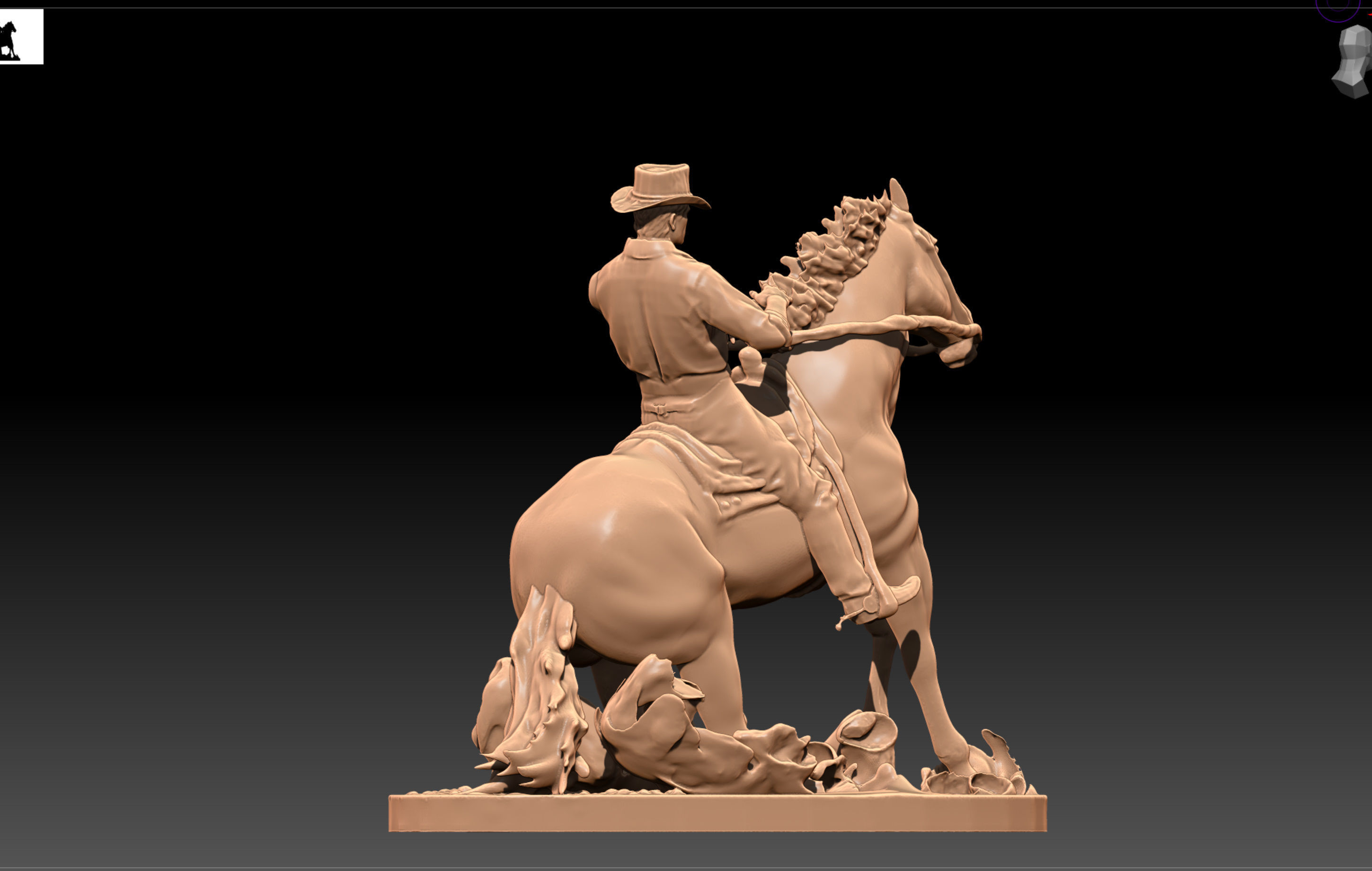 Wild West cowboy 3D print model_6