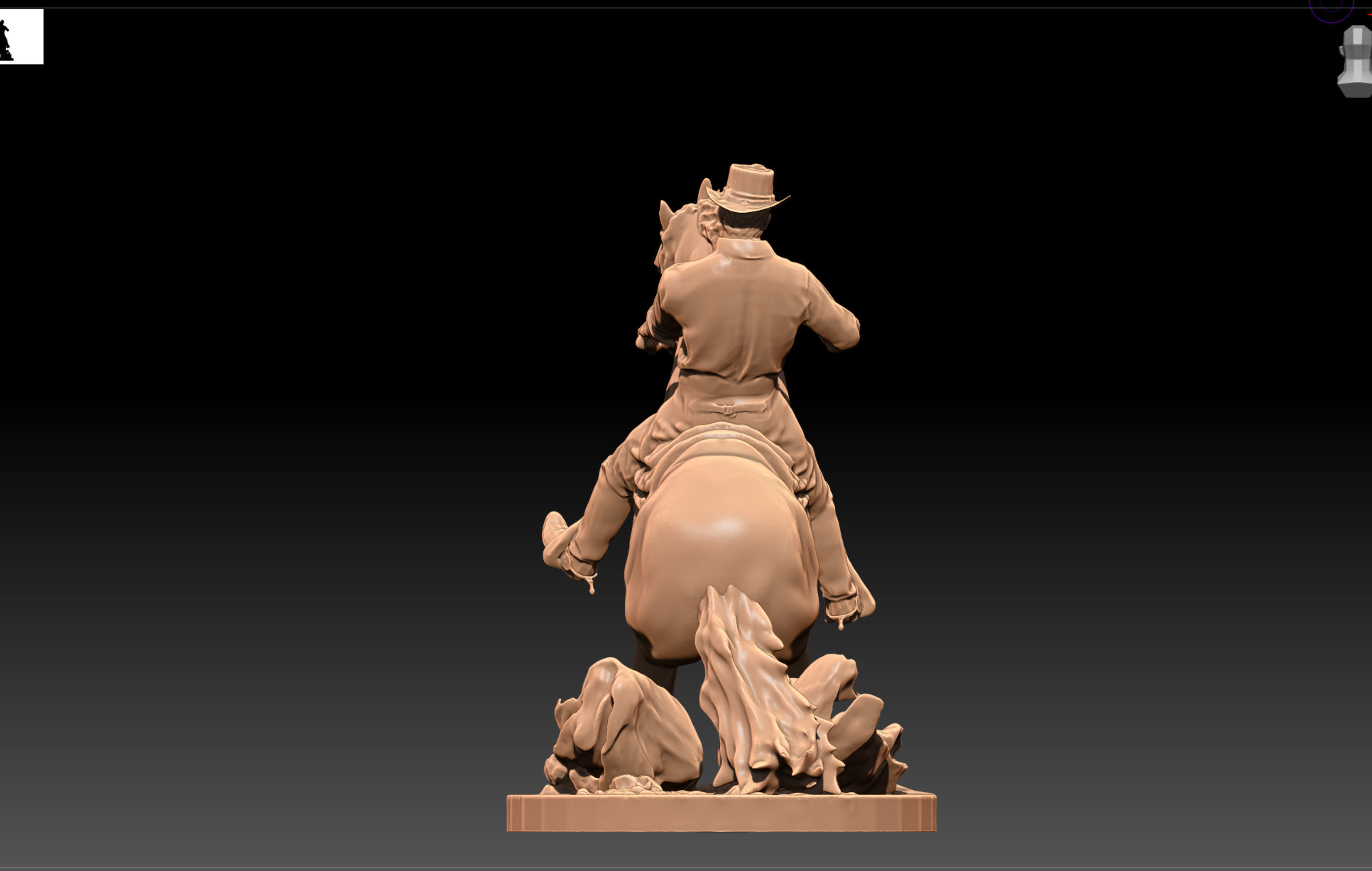 Wild West cowboy 3D print model_5