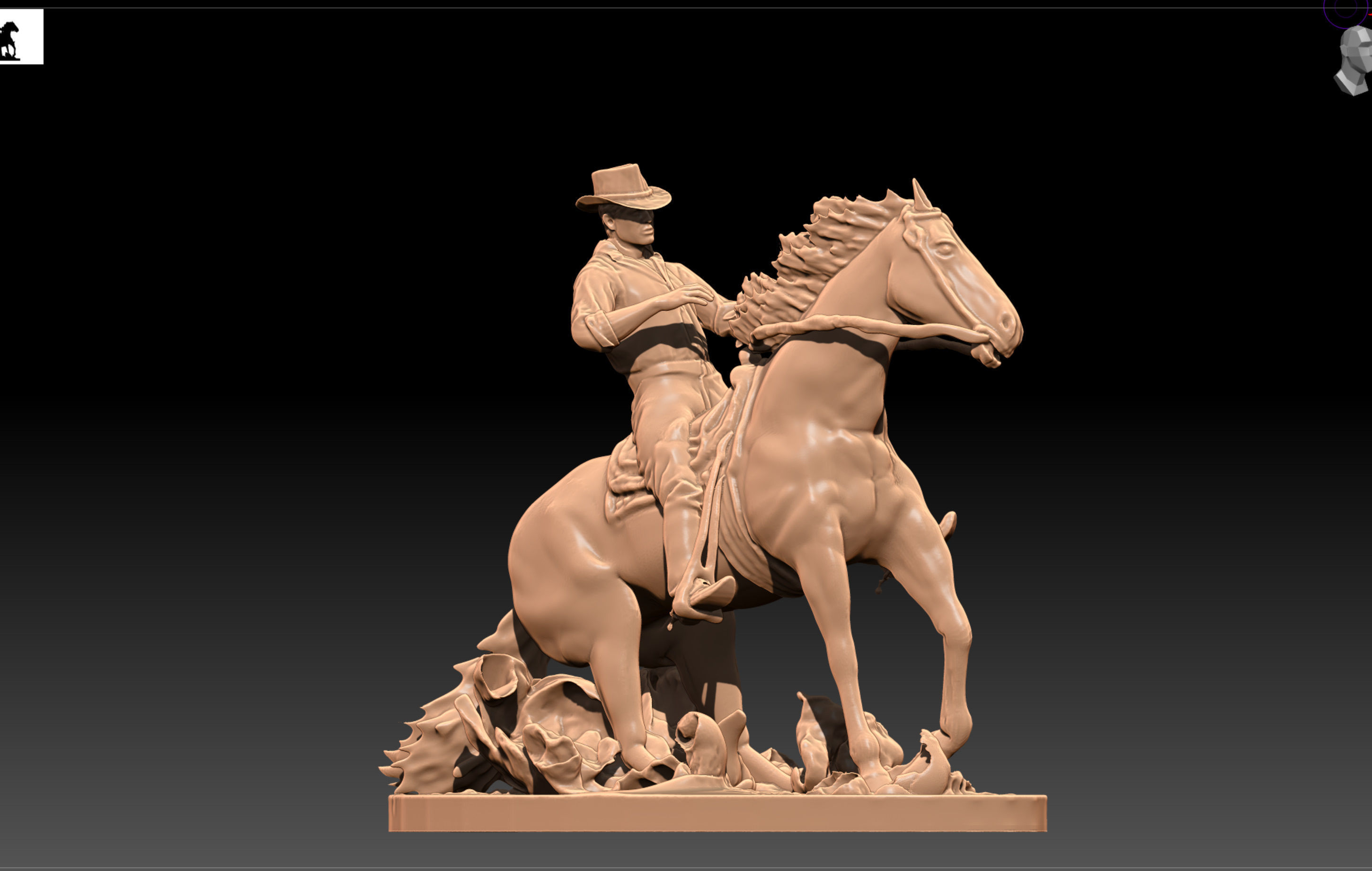 Wild West cowboy 3D print model_8