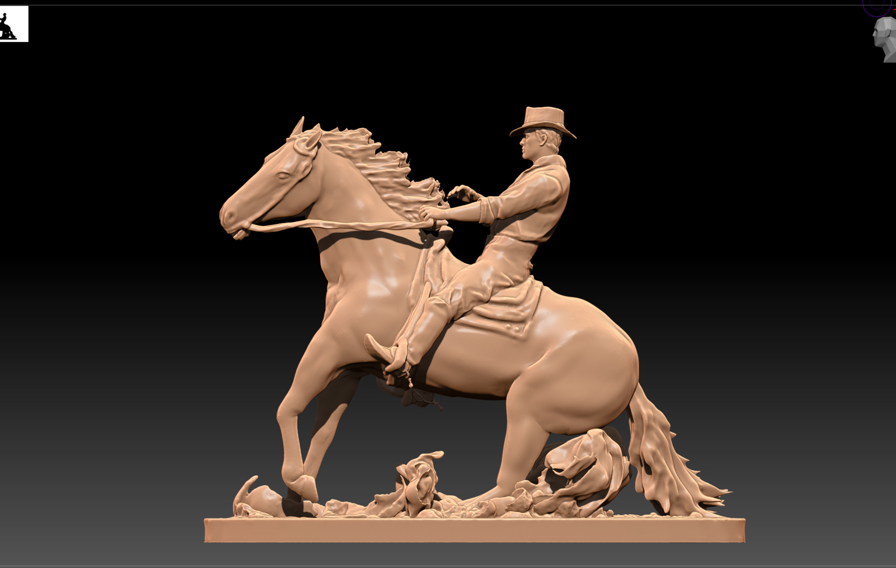 Wild West cowboy 3D print model_3