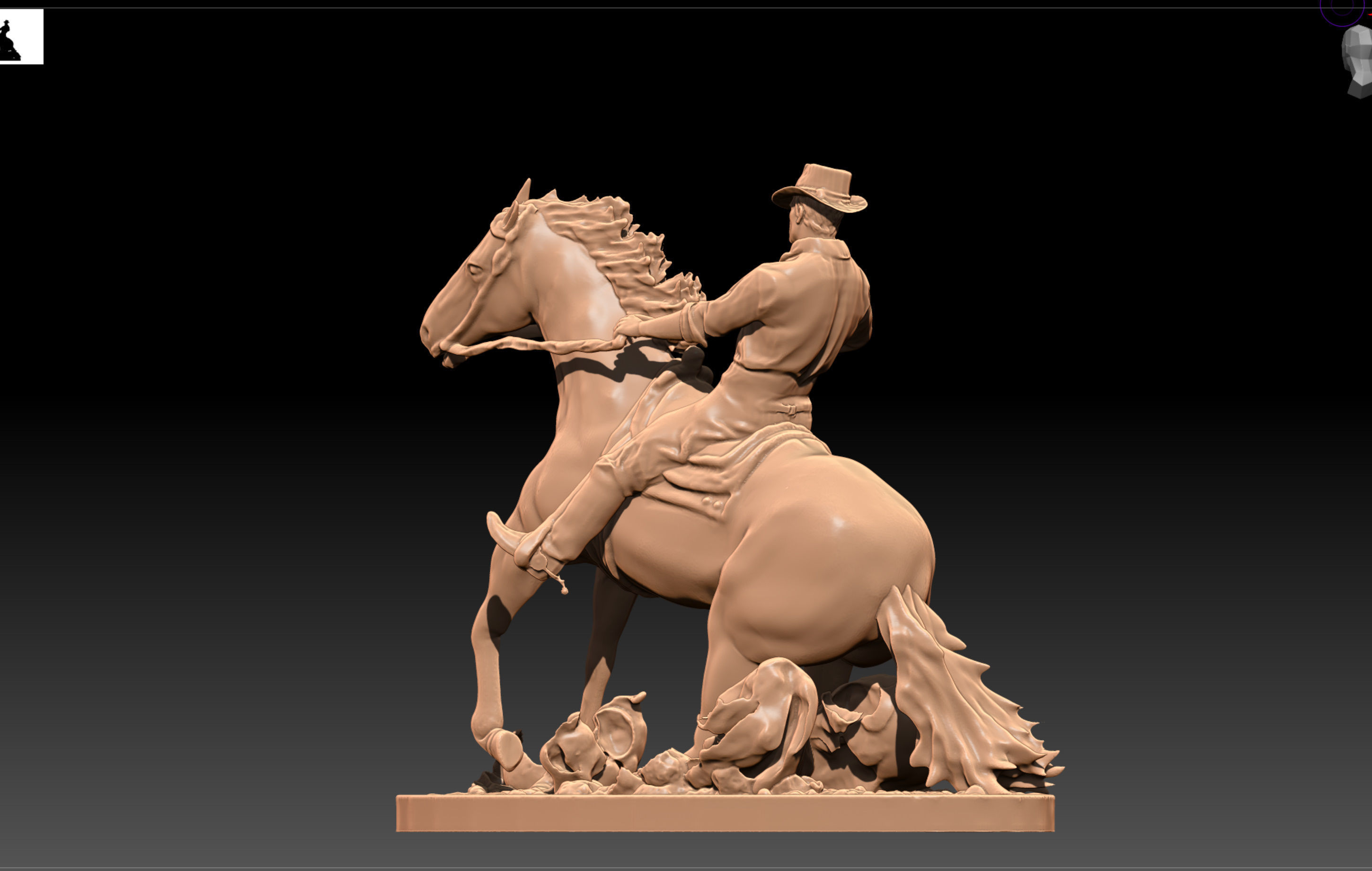 Wild West cowboy 3D print model_4