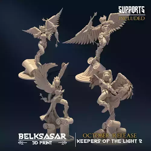 Watcher of Justice Nude Set x4 3D print model