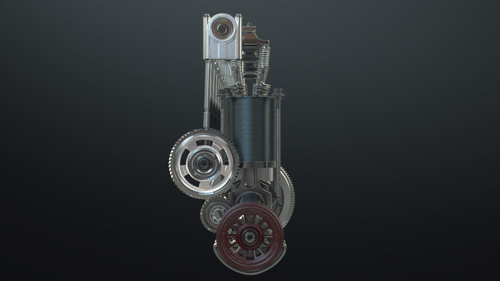 INLINE 6 Engine Working Animated 3D model_31