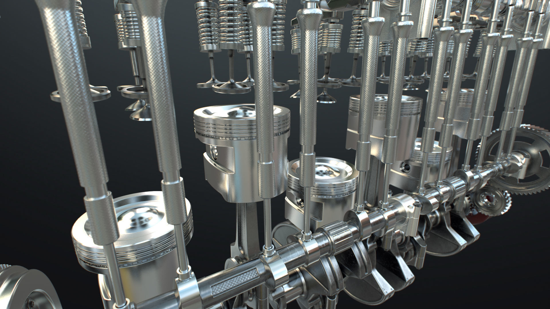 INLINE 6 Engine Working Animated 3D model_24