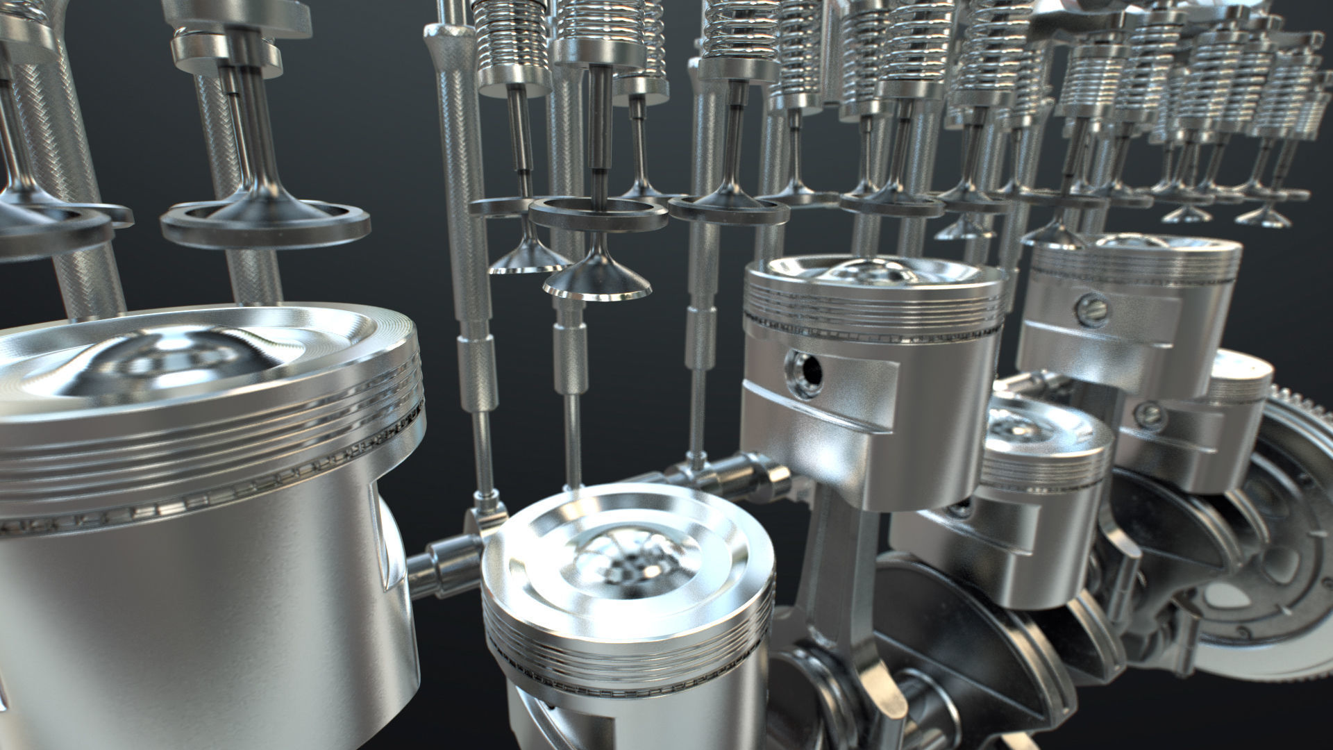 INLINE 6 Engine Working Animated 3D model_18