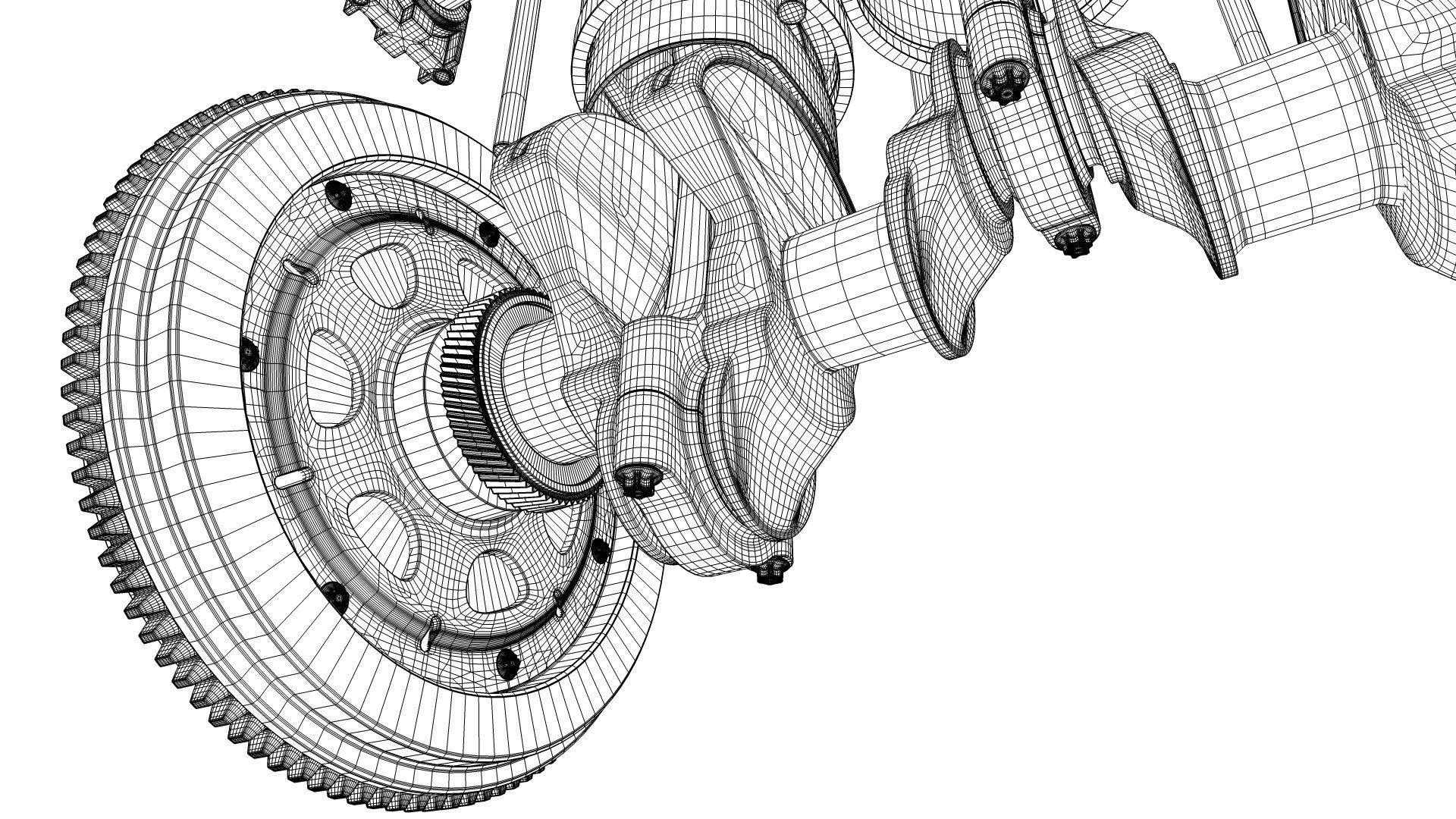 INLINE 6 Engine Working Animated 3D model_48