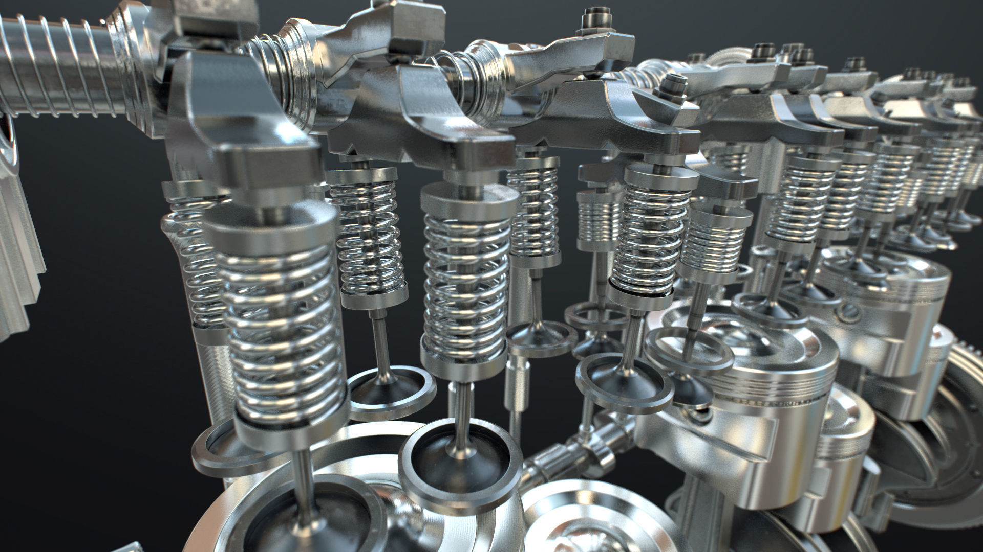 INLINE 6 Engine Working Animated 3D model_27