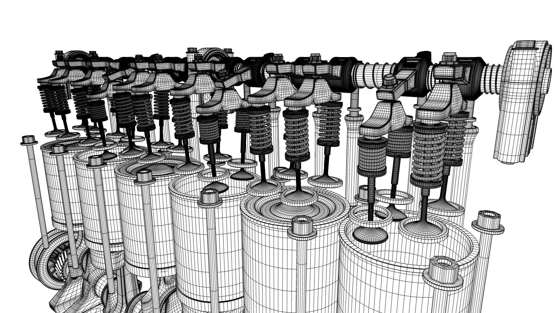 INLINE 6 Engine Working Animated 3D model_43
