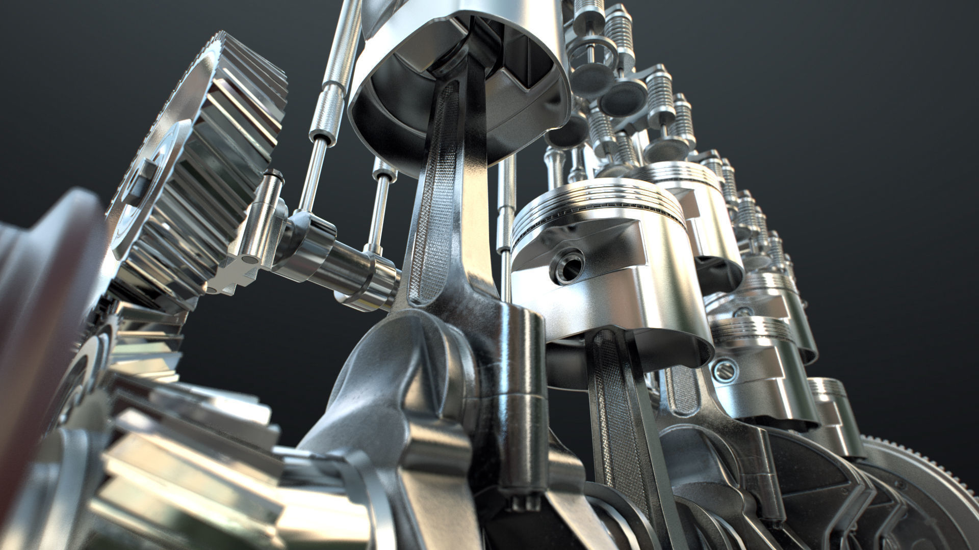 INLINE 6 Engine Working Animated 3D model_21