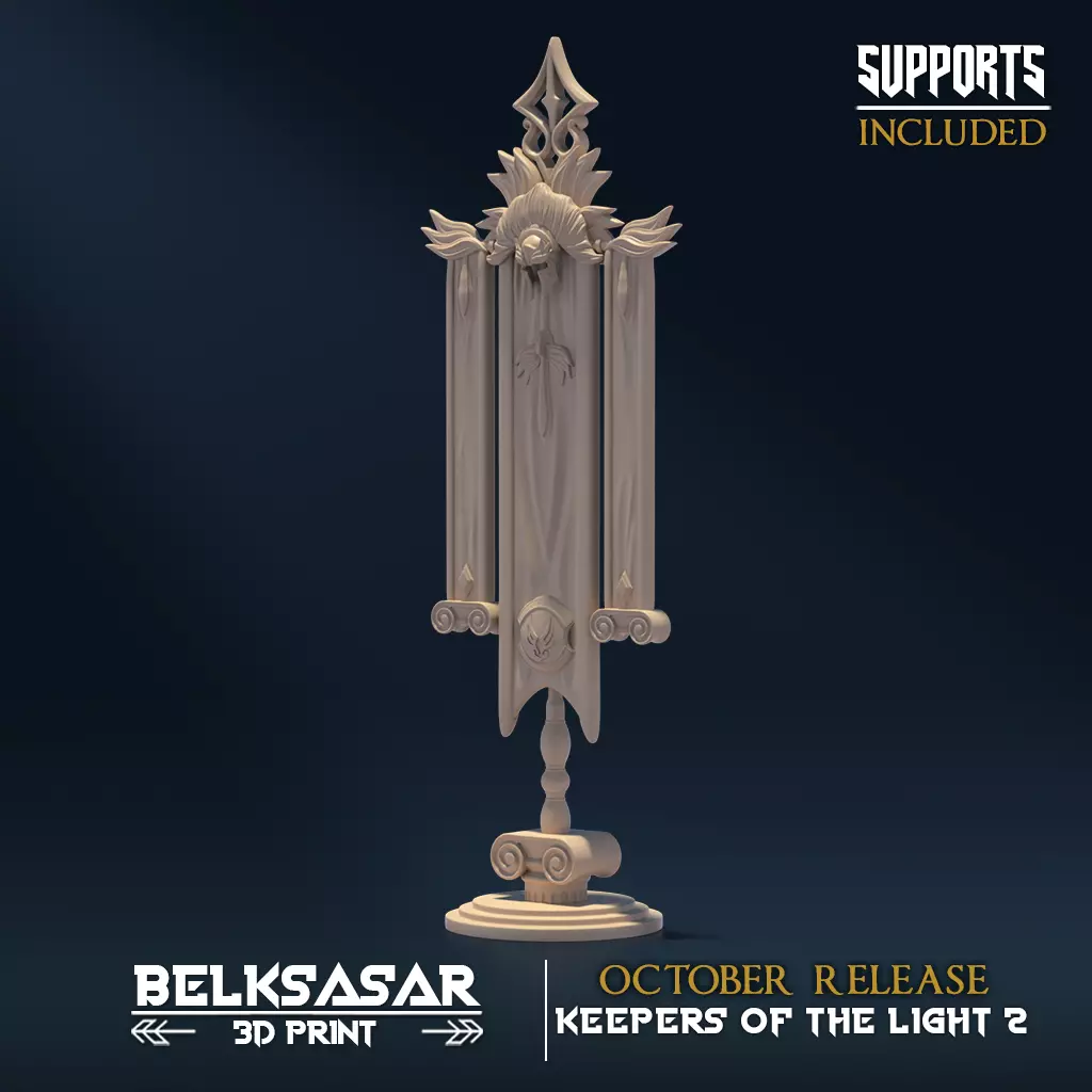 Justice Banner 3D print model_0