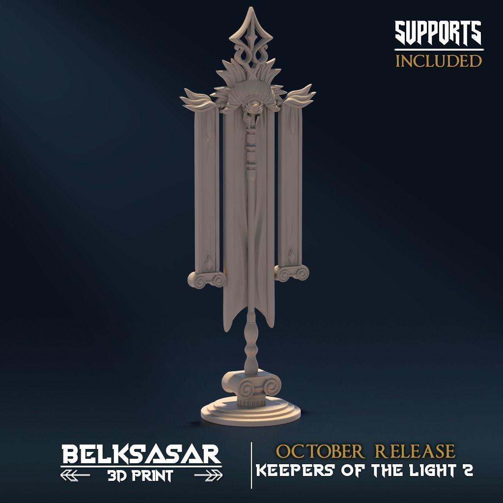 Justice Banner 3D print model_1