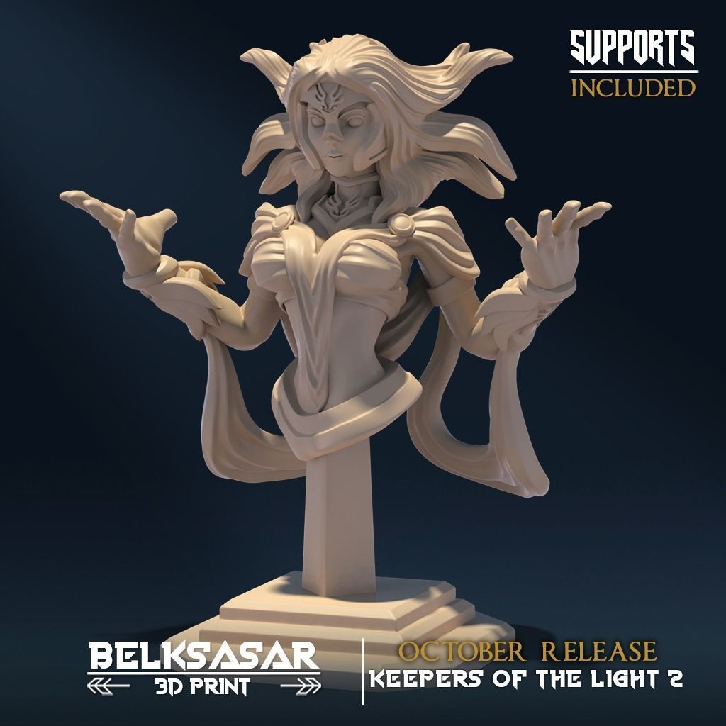 Bust Oracle - Angel Wings and No Wings 3D print model_4