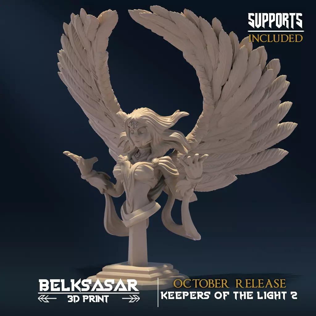 Bust Oracle - Angel Wings and No Wings 3D print model_0