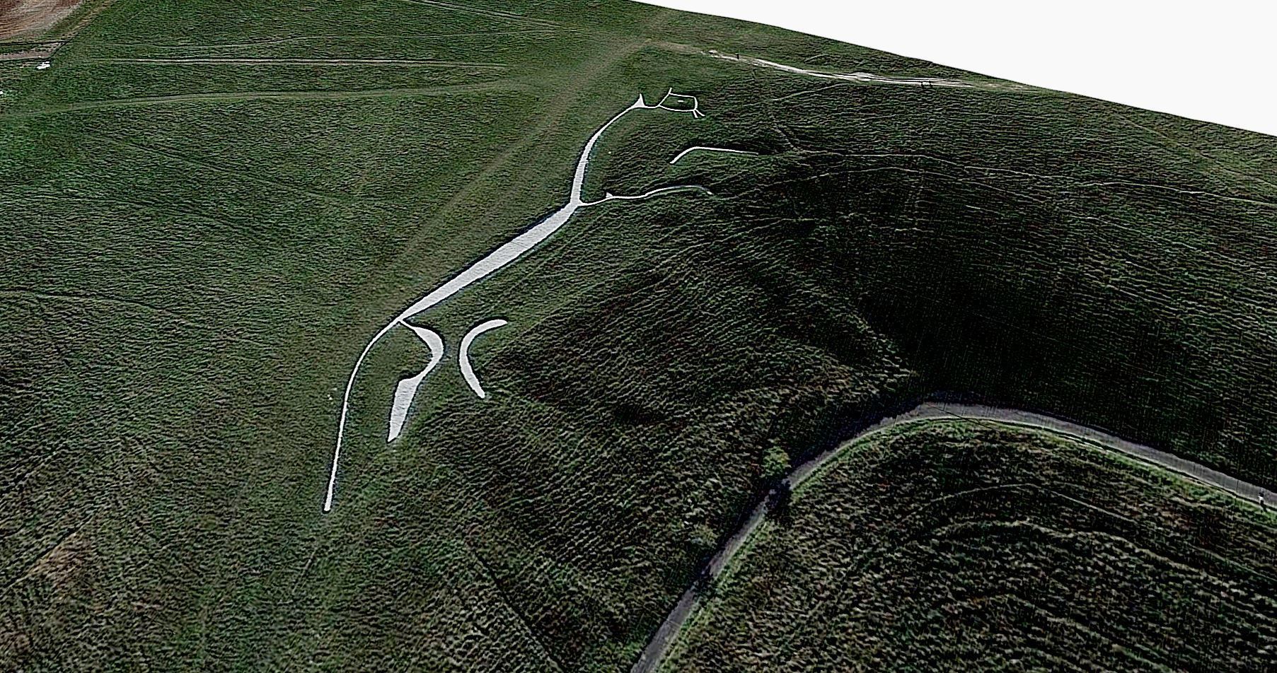 Uffington White Horse Low-poly 3D model_3