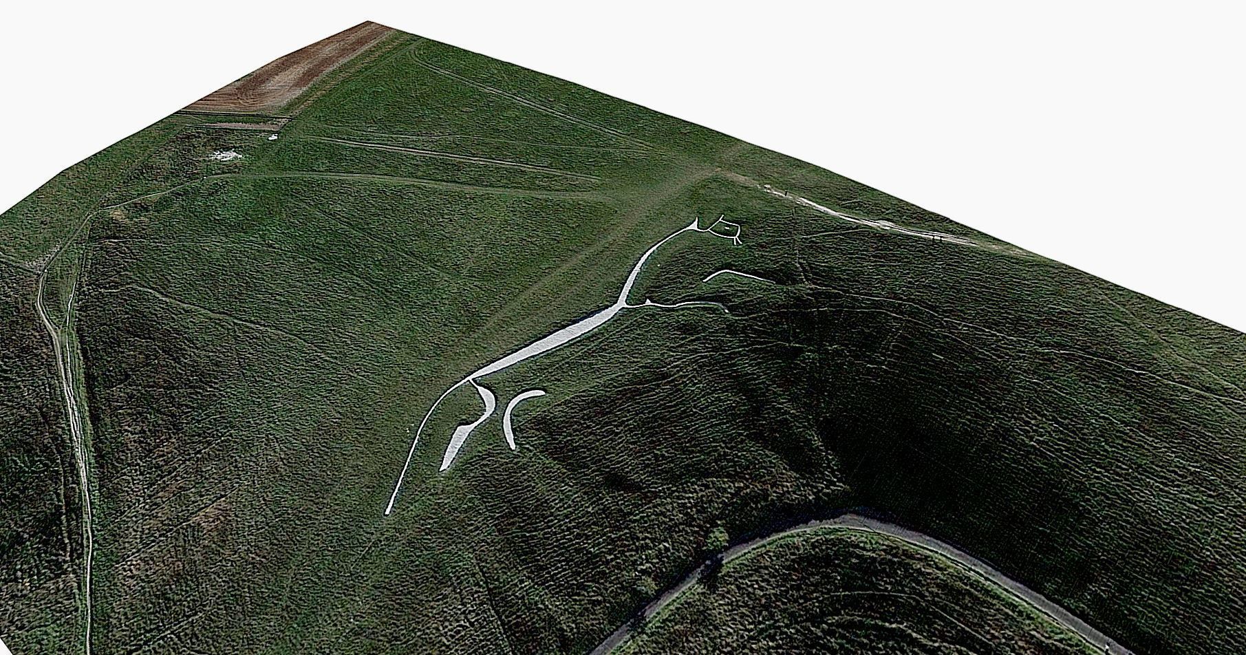 Uffington White Horse Low-poly 3D model_1