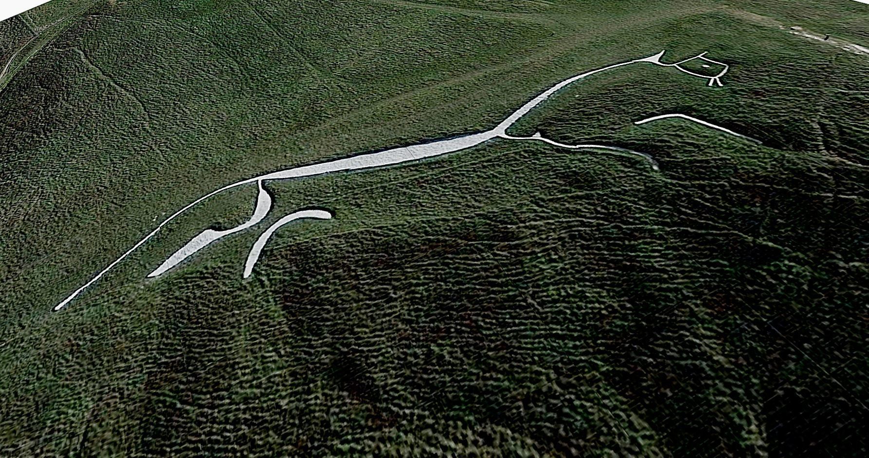 Uffington White Horse Low-poly 3D model_2