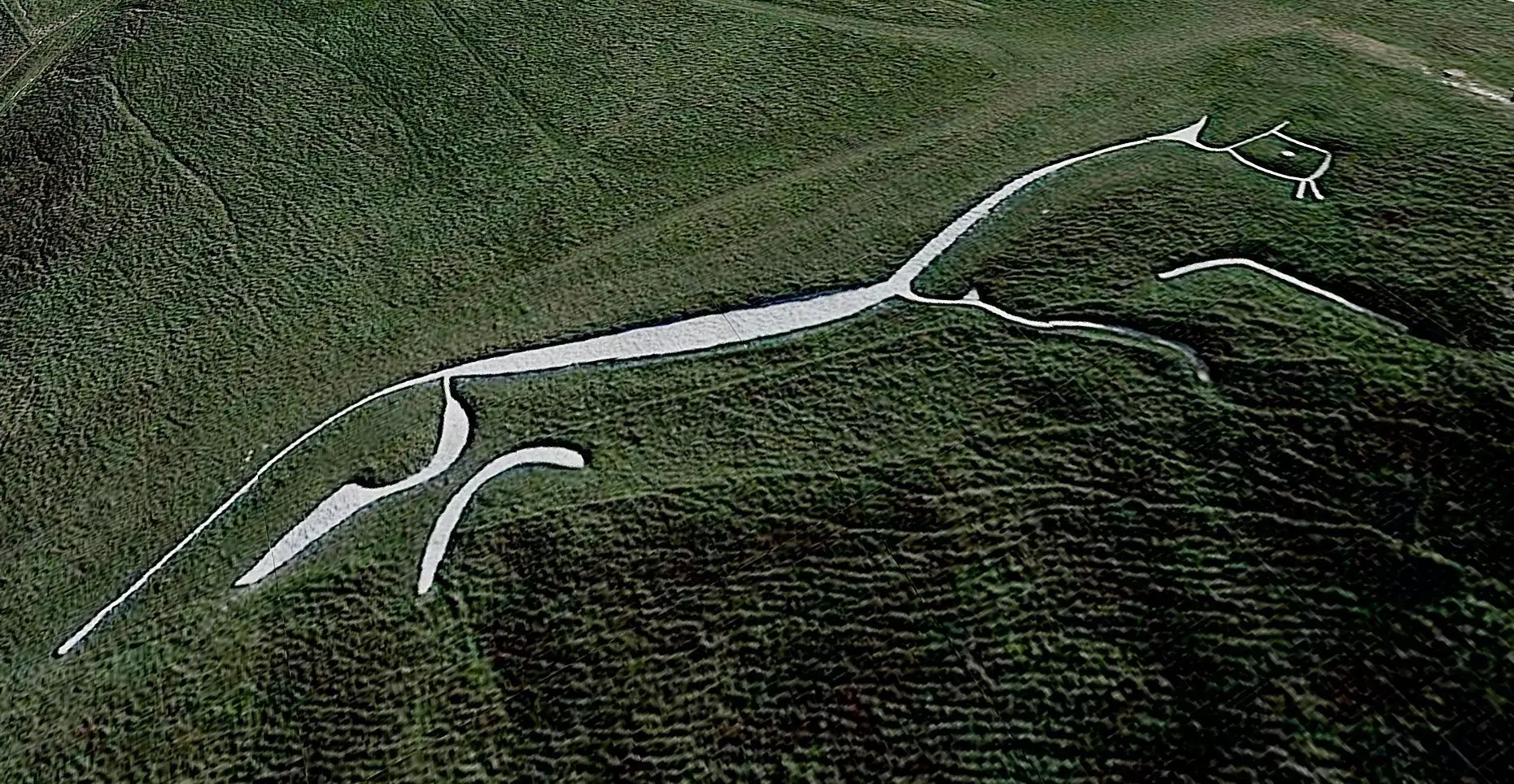 Uffington White Horse Low-poly 3D model_0