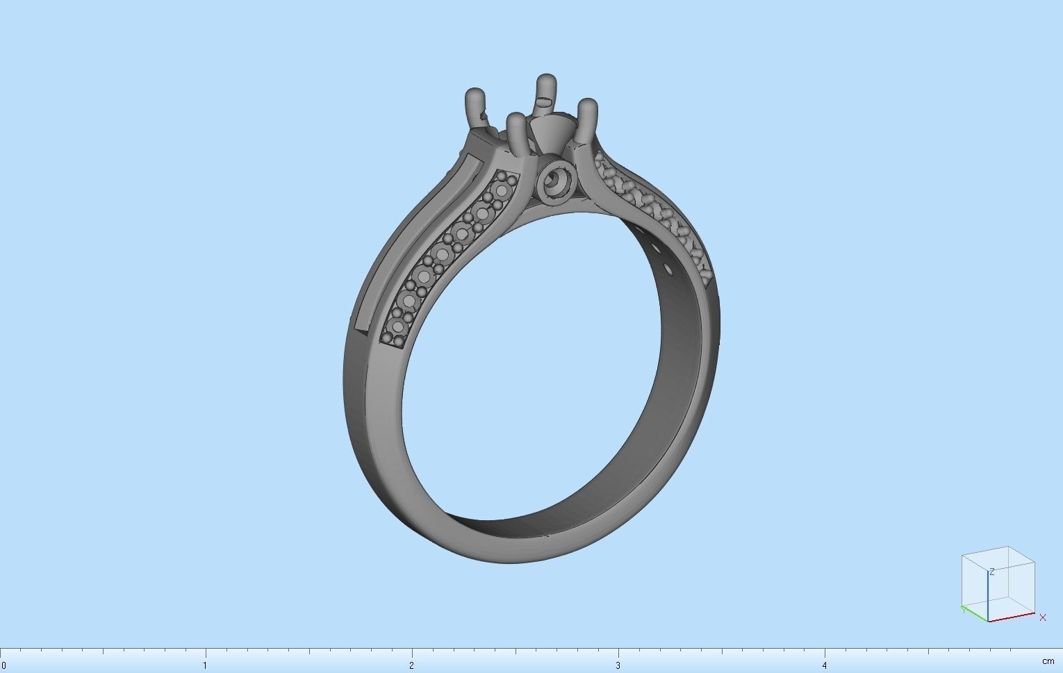 Solitaire Wedding Engagement Women Ring 3D print model_7