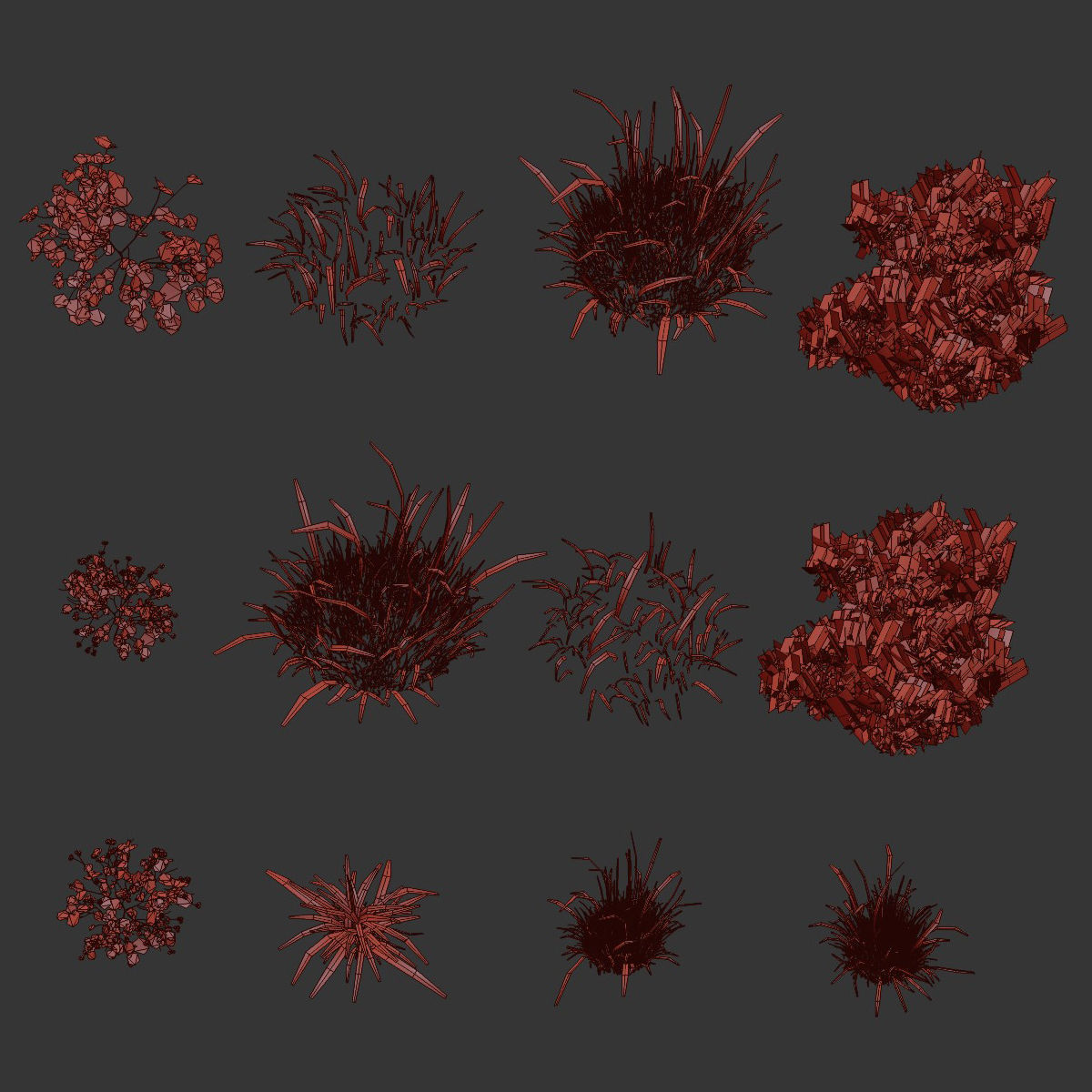 Forest grass 2 3D model_5