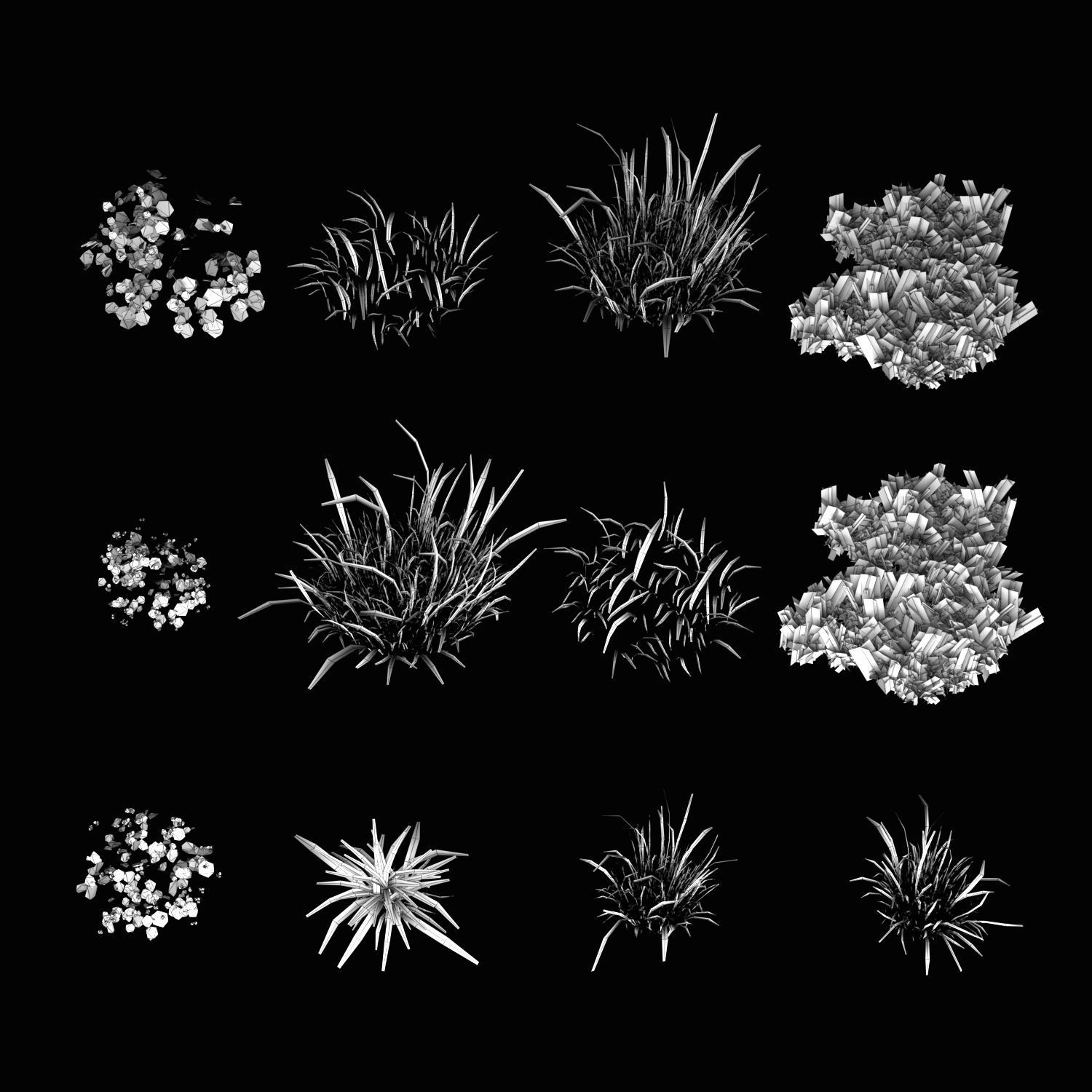 Forest grass 2 3D model_6