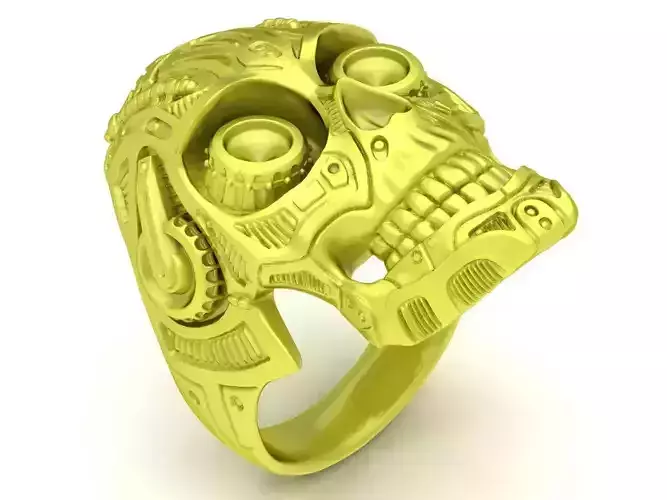 Mechanic Skull Ring 4057