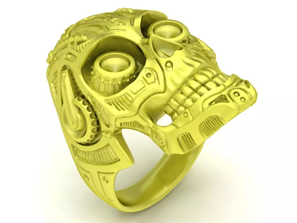 Luxury Skull Mens Ring 4057 3D print model