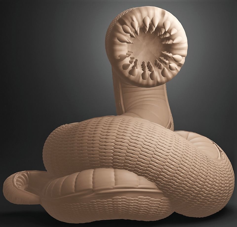 Giant Worm 3D print model_1