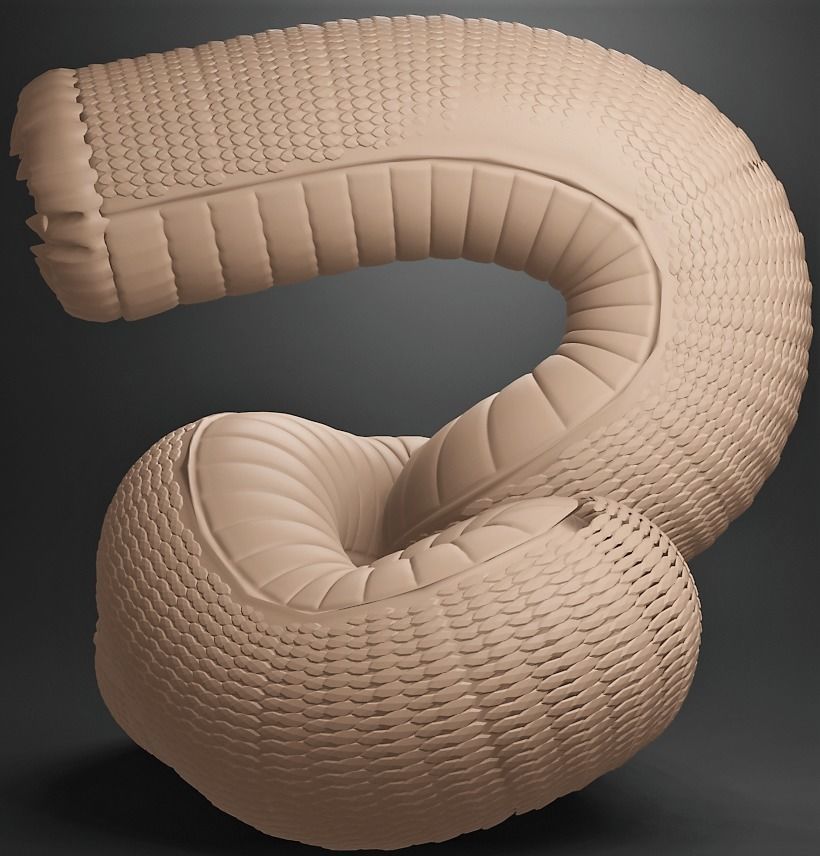 Giant Worm 3D print model_2