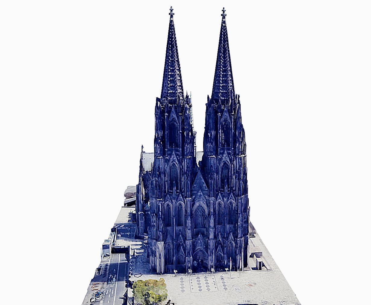 Cologne Cathedral - Kolner Dom Low-poly 3D model_2