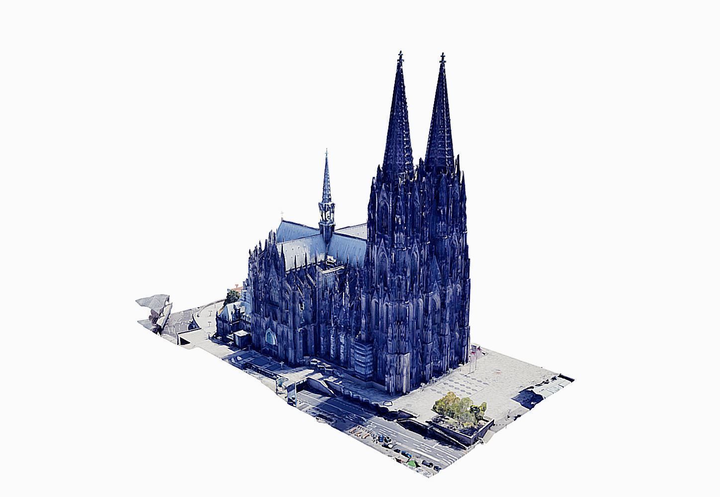 Cologne Cathedral - Kolner Dom Low-poly 3D model_5