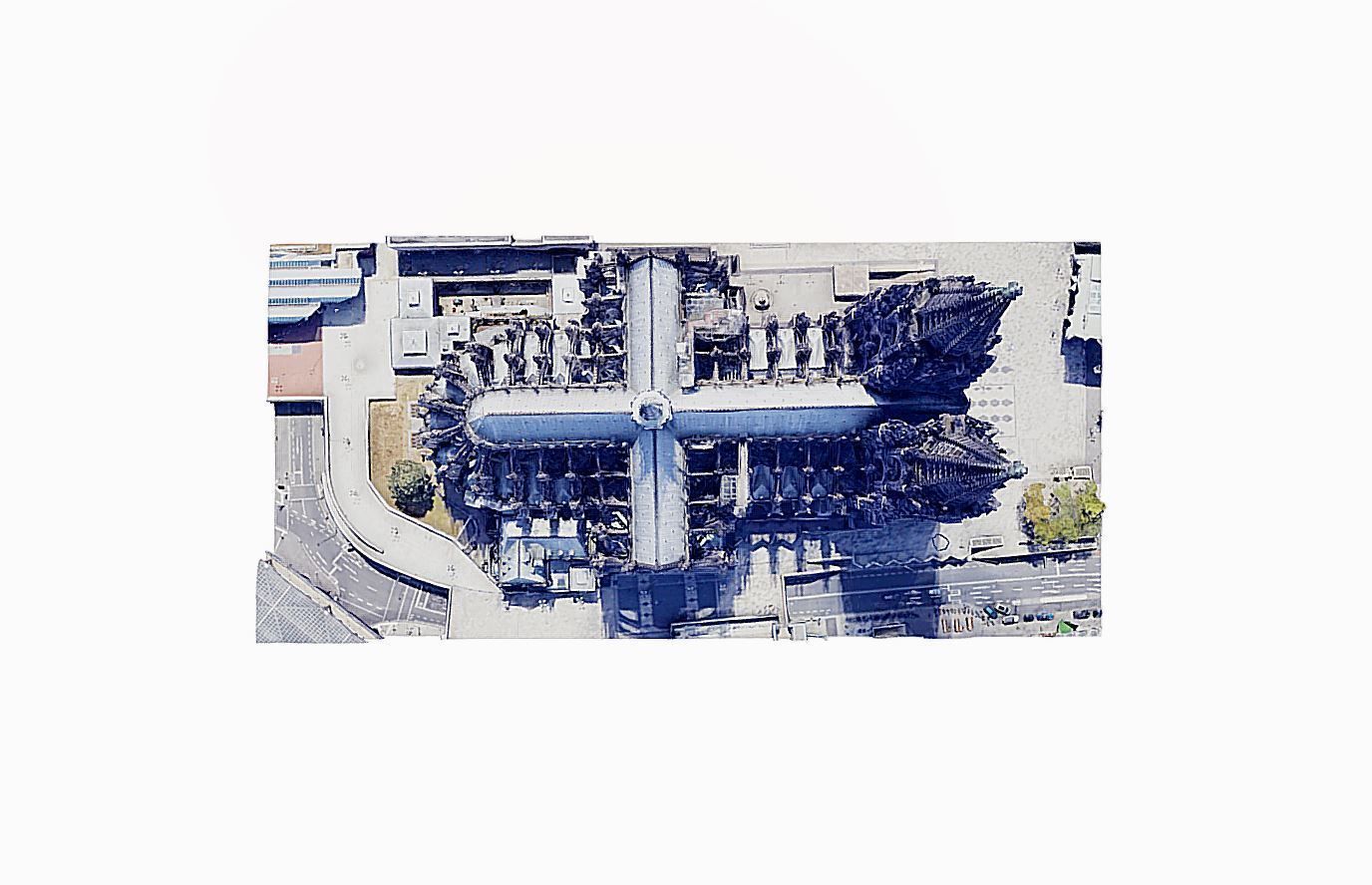 Cologne Cathedral - Kolner Dom Low-poly 3D model_7